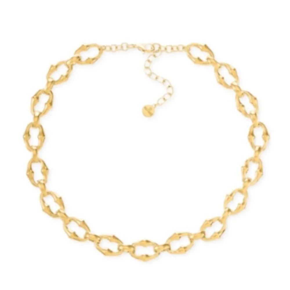 NWT Alfani Gold-Tone Sculptural Link Collar Necklace 17 + 2 Extender